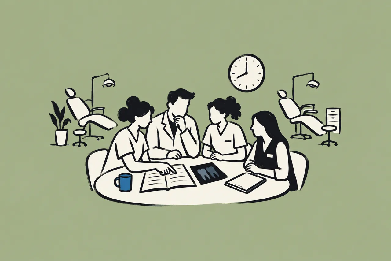Vale parar a agenda uma vez por semana para reunião clínica da equipe?